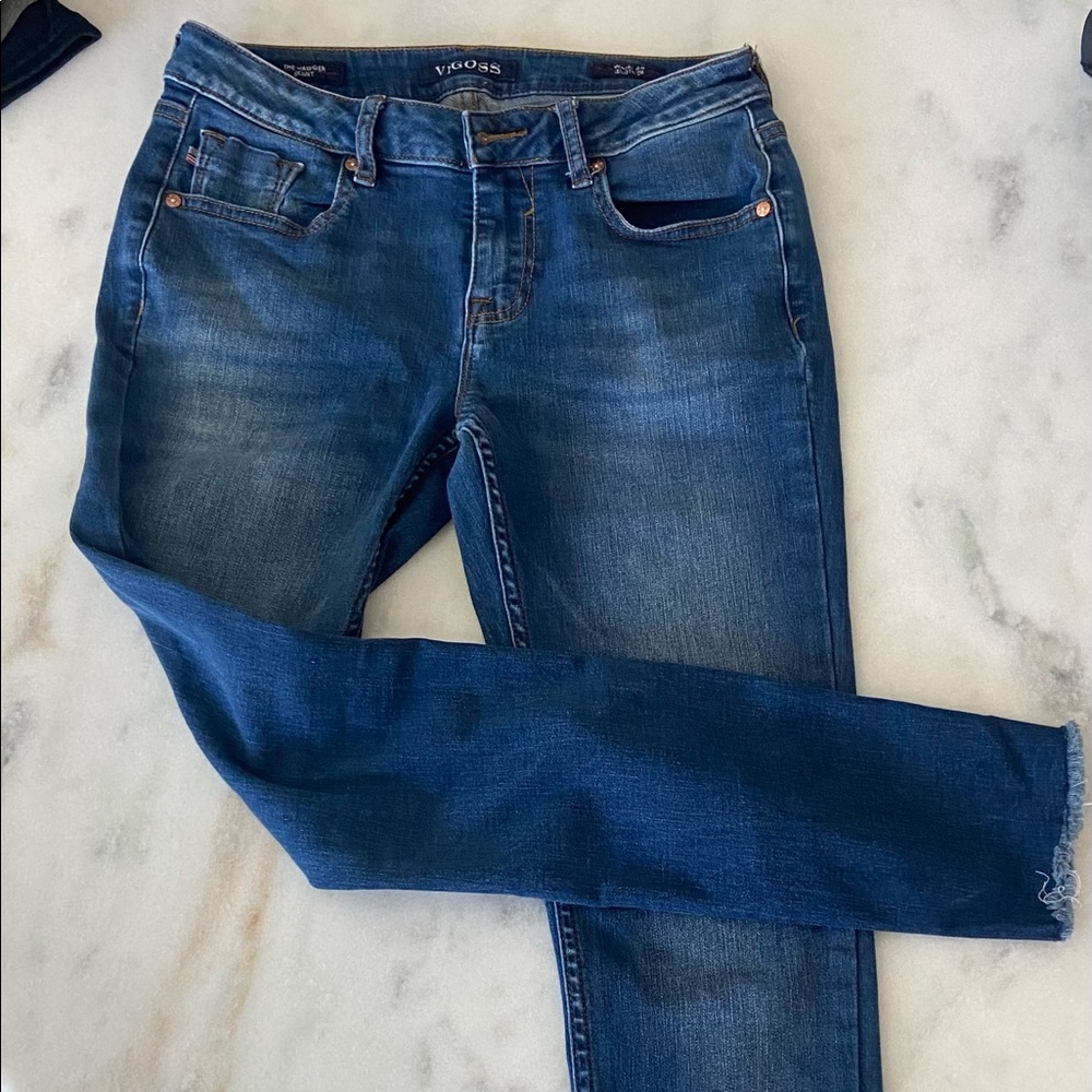 Vigoss skinny jagger Jean raw hem, size 26 width, 28 length